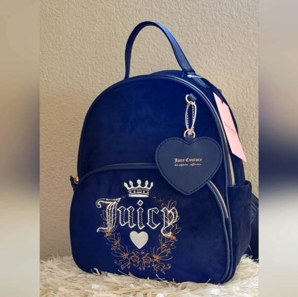 Juicy Couture Handbags - JUICY COUTURE LICORICE VELOUR BACKPACK